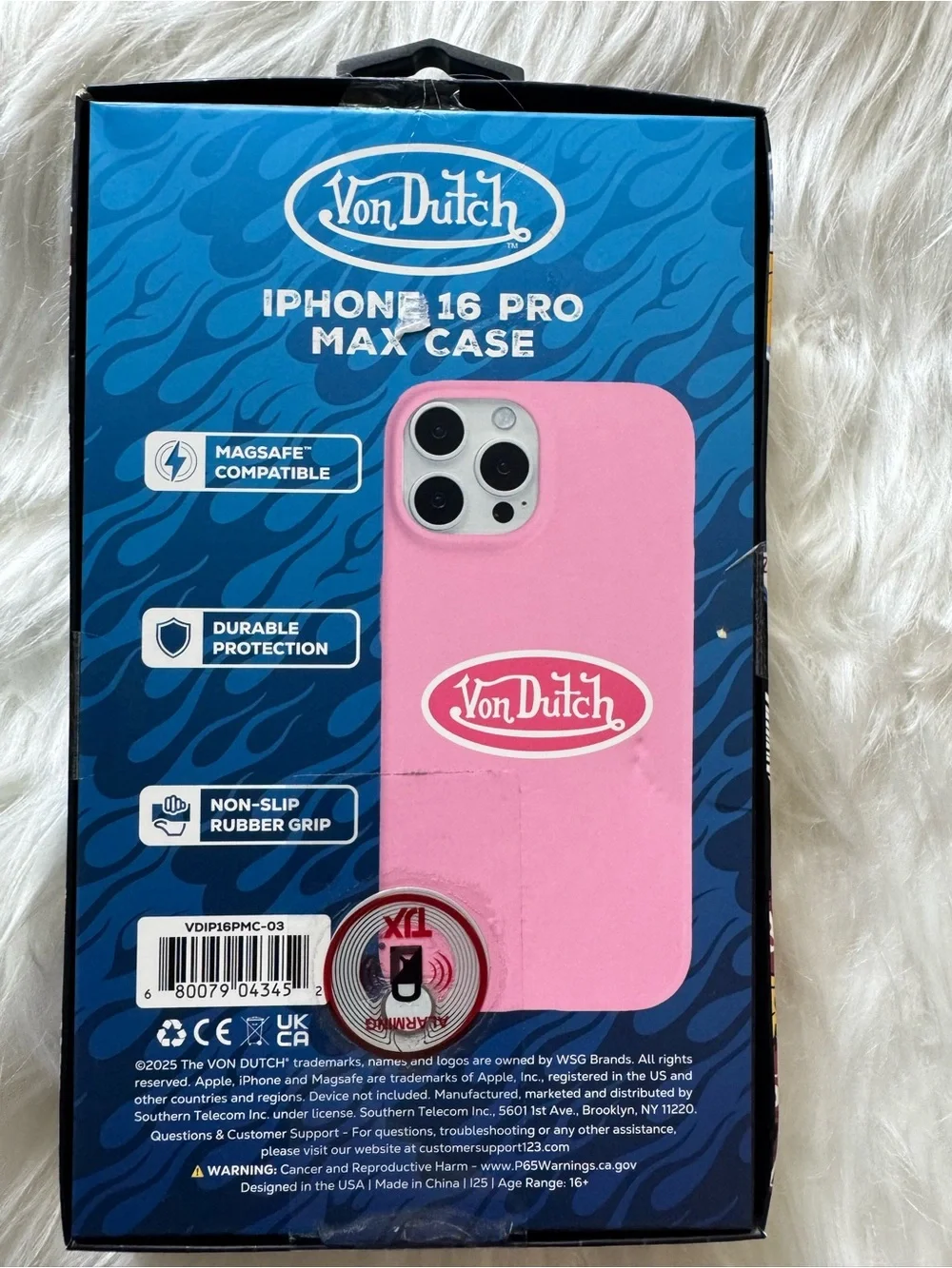 Von Dutch iPhone 16 Pro Max Case. Select which case you would like.